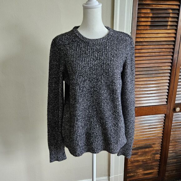 Equipment Femme 100% Cashmere Crewneck Sweater Gray Black | Size S - Picture 1 of 7